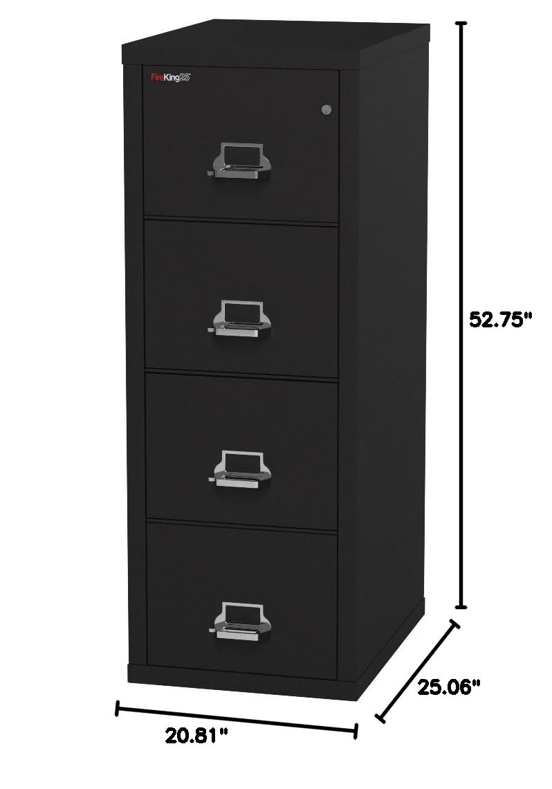 Black 4 Drawer Legal Fire Rated File Cabinet K258374