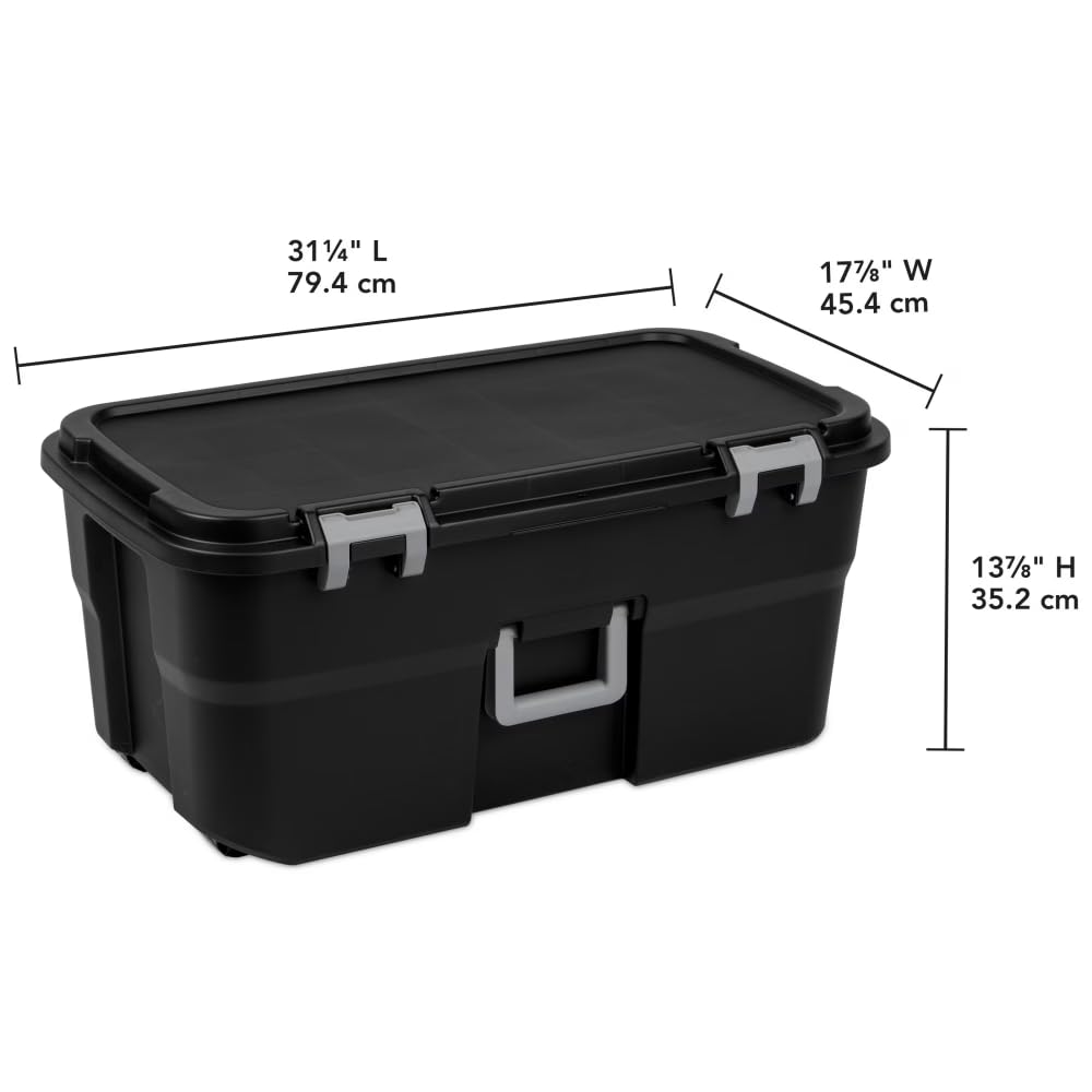Waterproof Plastic Storage Box, 6 Pack 13.2 Gallon K5983