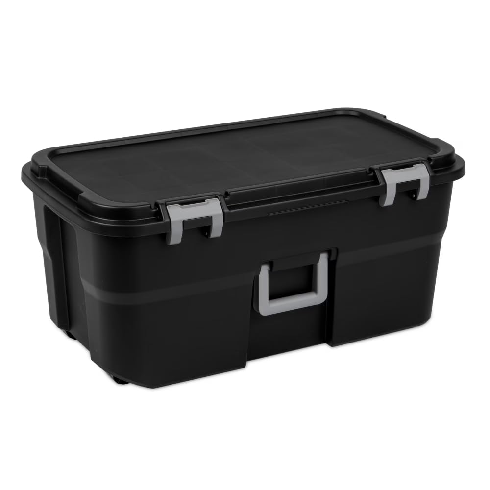Waterproof Plastic Storage Box, 6 Pack 13.2 Gallon K5983