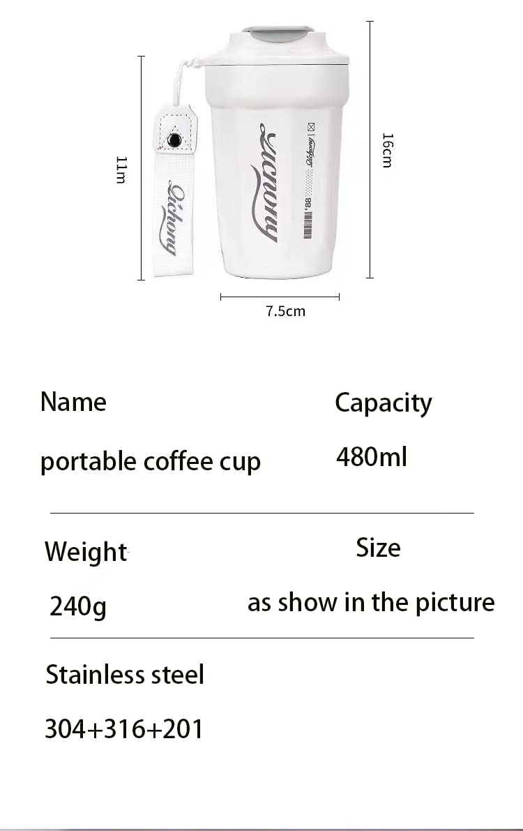 16 oz Stainless Steel Vacuum Insulated Tumbler with Lid E654