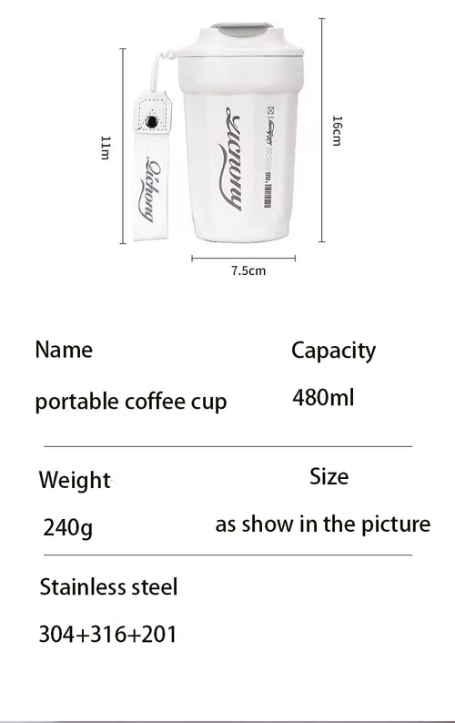 16 oz Stainless Steel Vacuum Insulated Tumbler with Lid E654