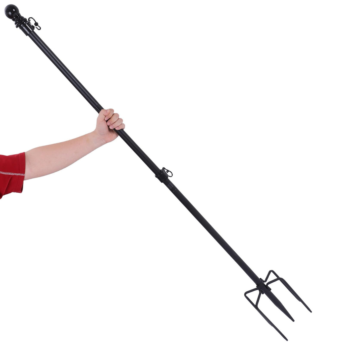 Heavy Duty Stainless Steel In Ground Flag Pole with 5 Prongs Base Y479507