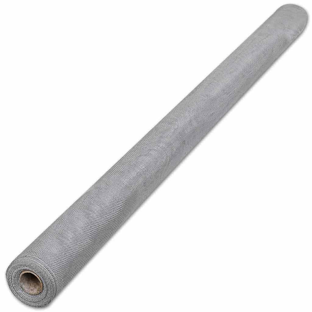 Aluminum Mesh Screen 39.4x196.9 in Silver V542