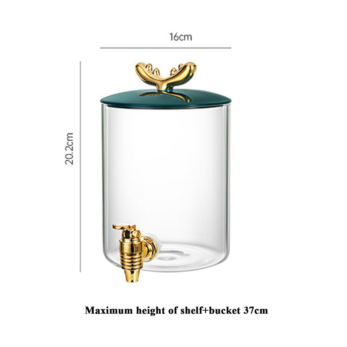 Glass Beverage Dispenser with Stand and Spigot Y132611
