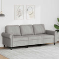 Light Gray Velvet 3-Seater Sofa P5688
