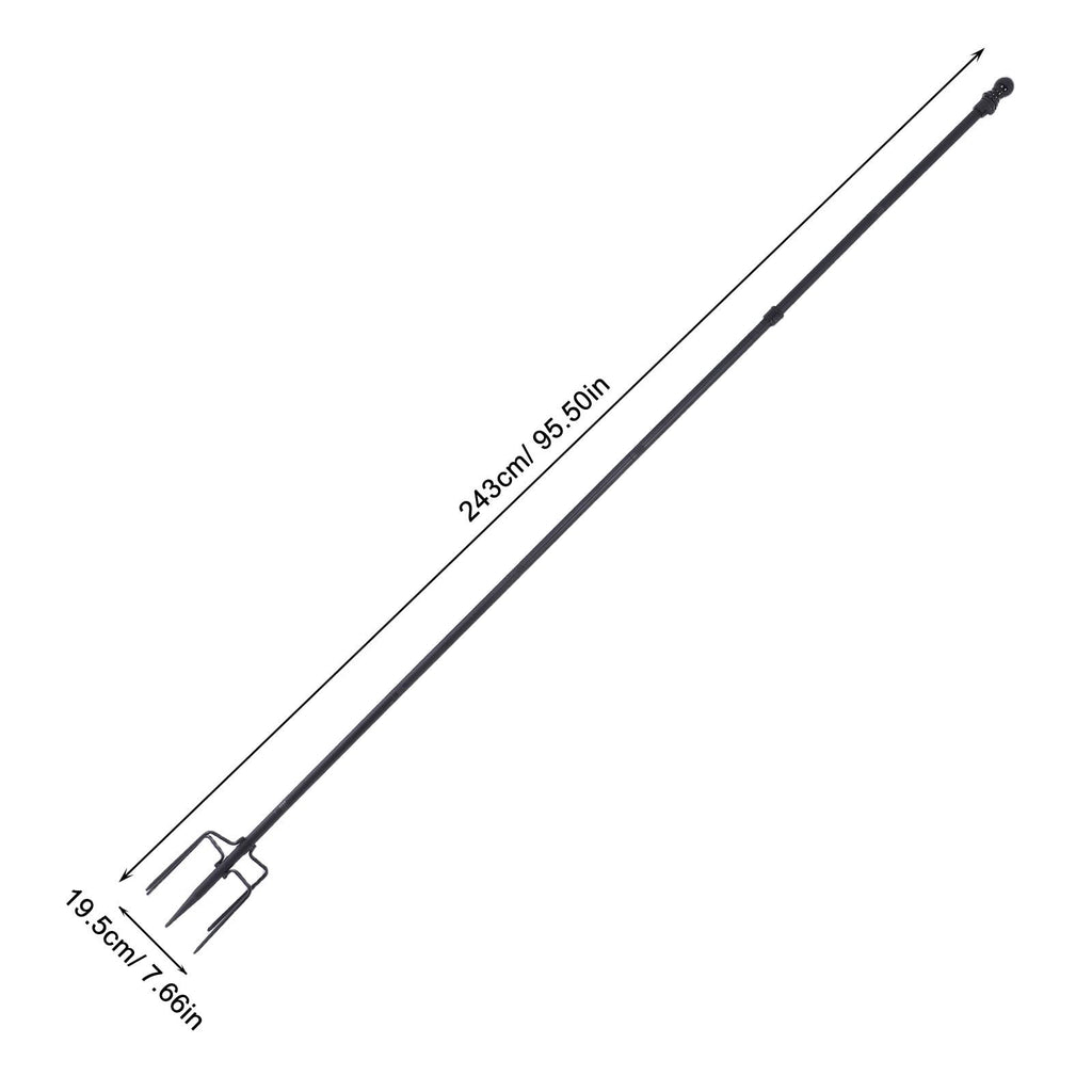 Heavy Duty Stainless Steel In Ground Flag Pole with 5 Prongs Base Y479507