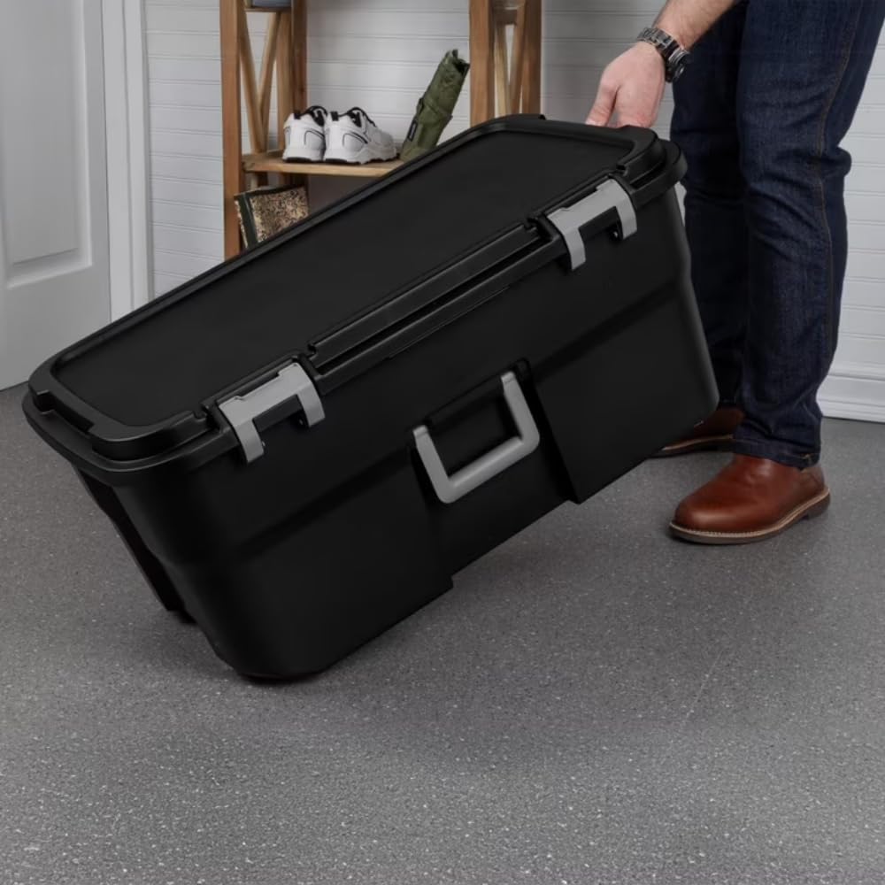 Waterproof Plastic Storage Box, 6 Pack 13.2 Gallon K5983