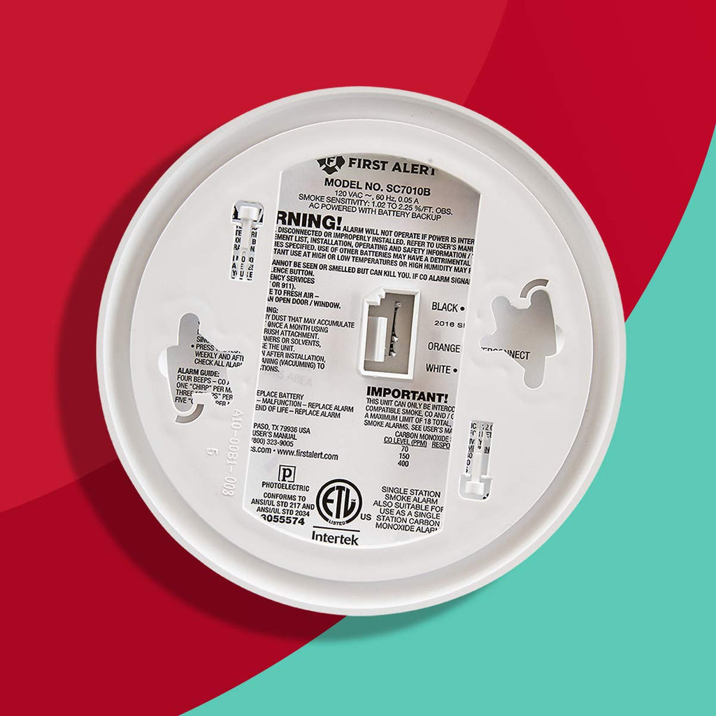 Hardwired Smoke and Carbon Monoxide Detector with Battery Backup, 3-Pack V985