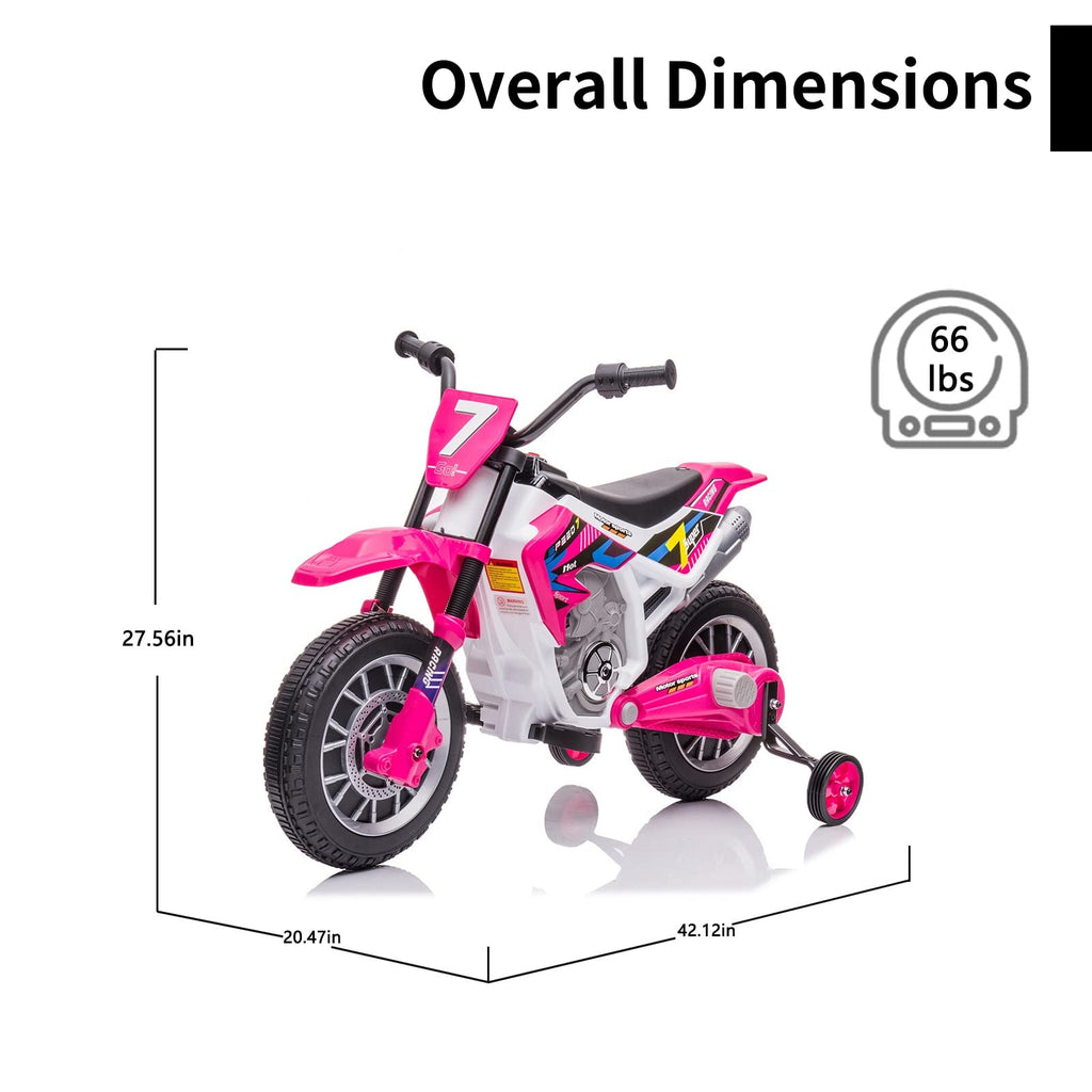12V Ride On Motorcycle with Training Wheels N6278