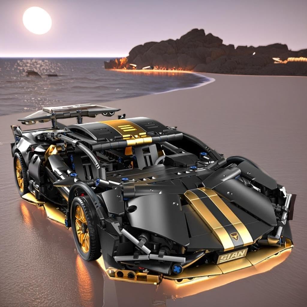 1:14 Building Block Car Set with LED V6470