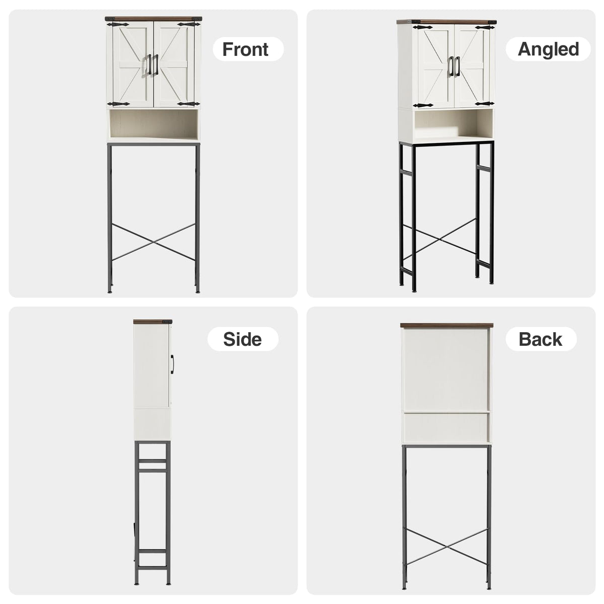 Over The Toilet Storage Cabinet with Adjustable Shelf, White H832