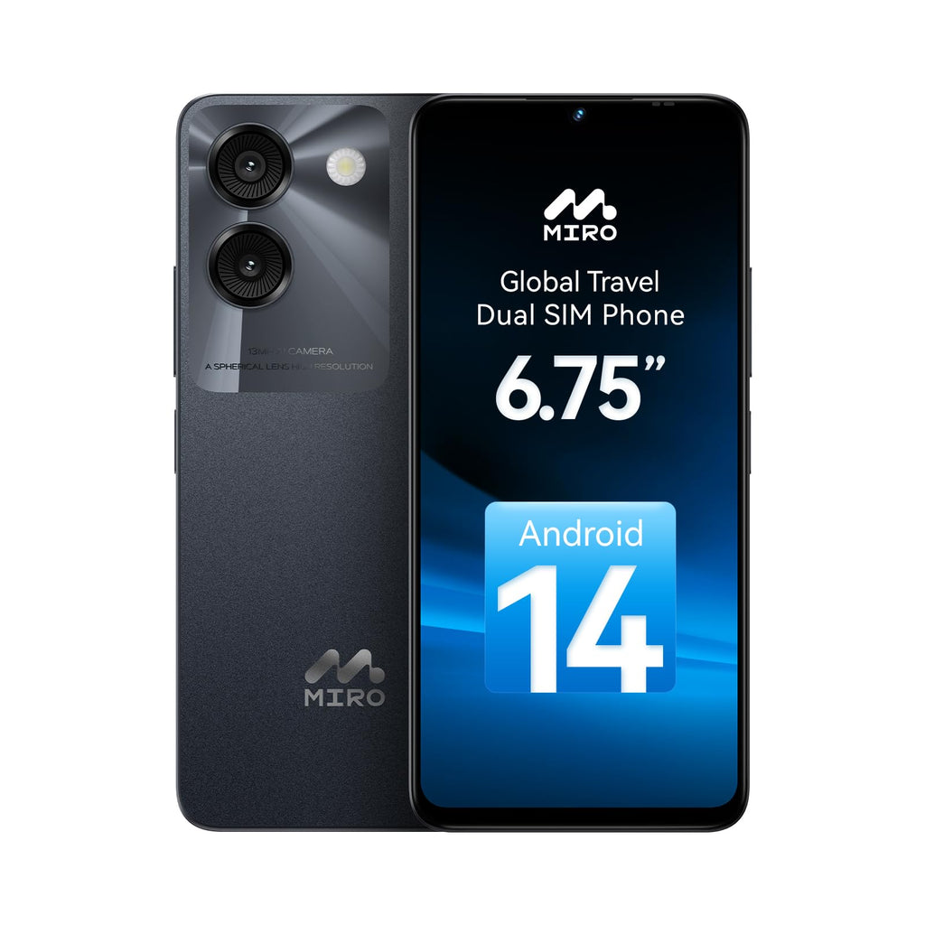 Ultra-Light 6.75" Big Screen 4G+64GB 13MP Dual Camera 4900mAh Android 14 Dual SIM Smartphone V83365