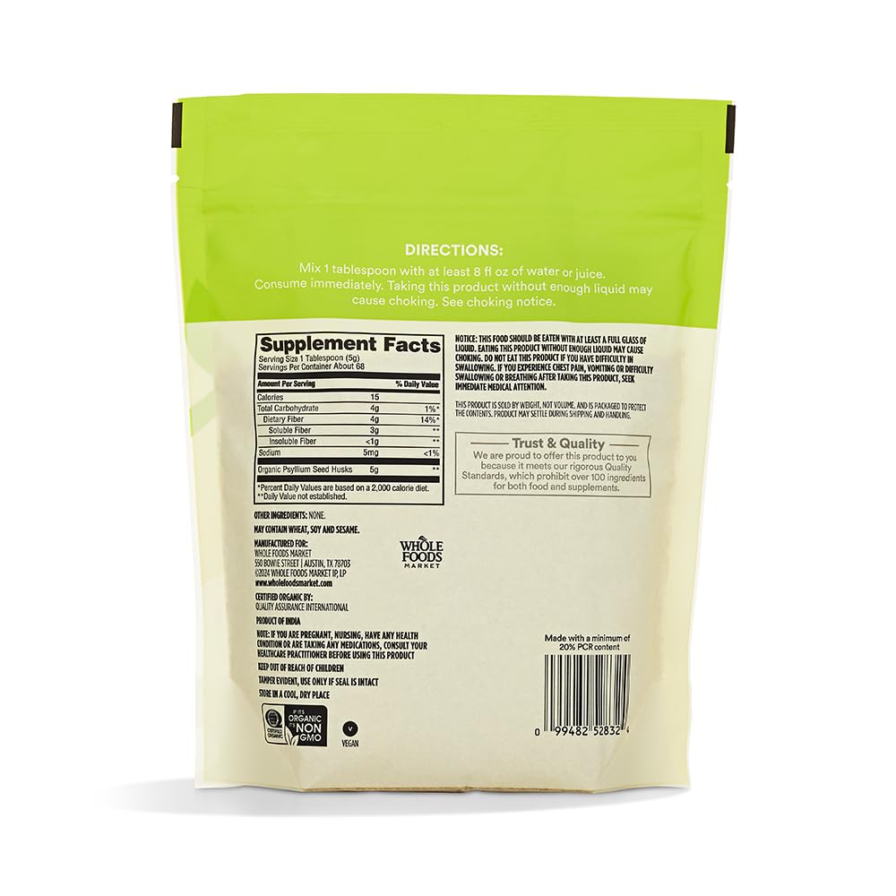 Organic Psyllium Husk 12 Ounce I43175