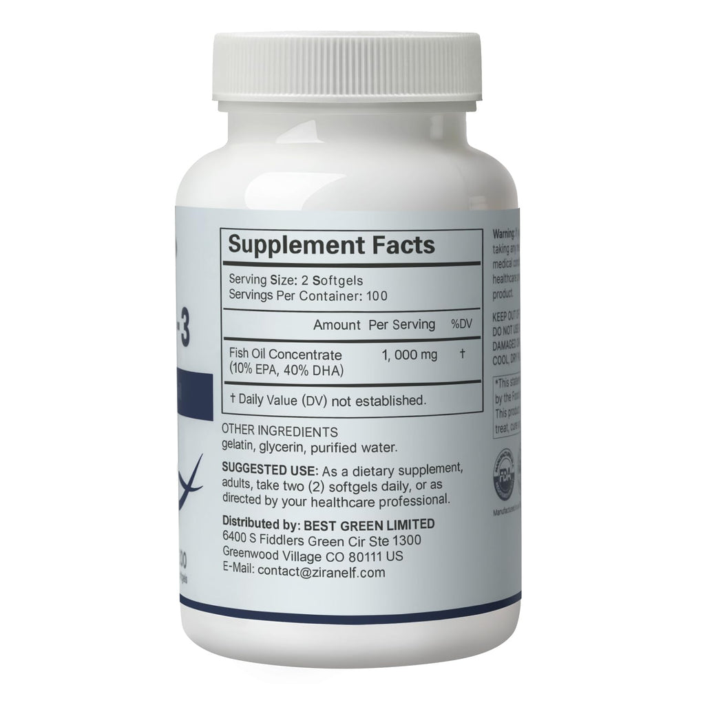 Omega 3 Fish Oil 1000 mg 400 Softgels EPA DHA D9712