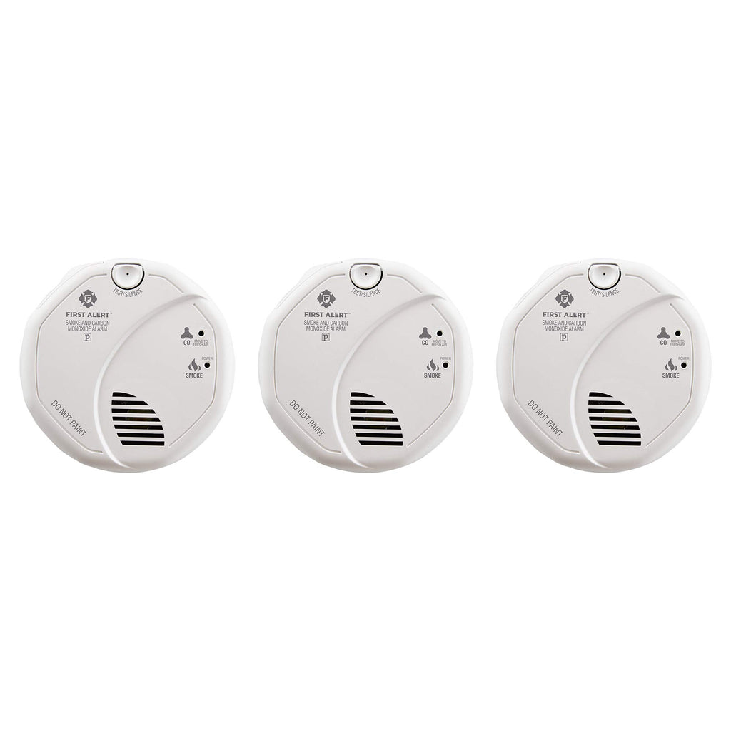 Hardwired Smoke and Carbon Monoxide Detector with Battery Backup, 3-Pack V985