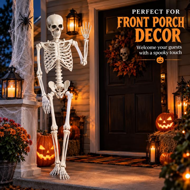 5.4FT Poseable Skeleton with Flexible Joints Q767990
