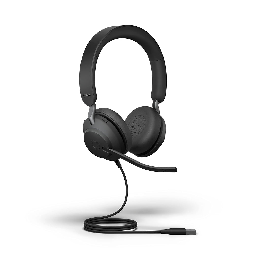 Wired Stereo Noise-Cancelling Headset with 3-Microphone Call Technology and USB-A Cable Black Y619