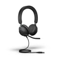 Wired Stereo Noise-Cancelling Headset with 3-Microphone Call Technology and USB-A Cable Black Y619