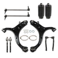 10Pcs Front Lower Control Arms Ball Joint Assembly Tie Rod End Sway Bar Link Kit N1262