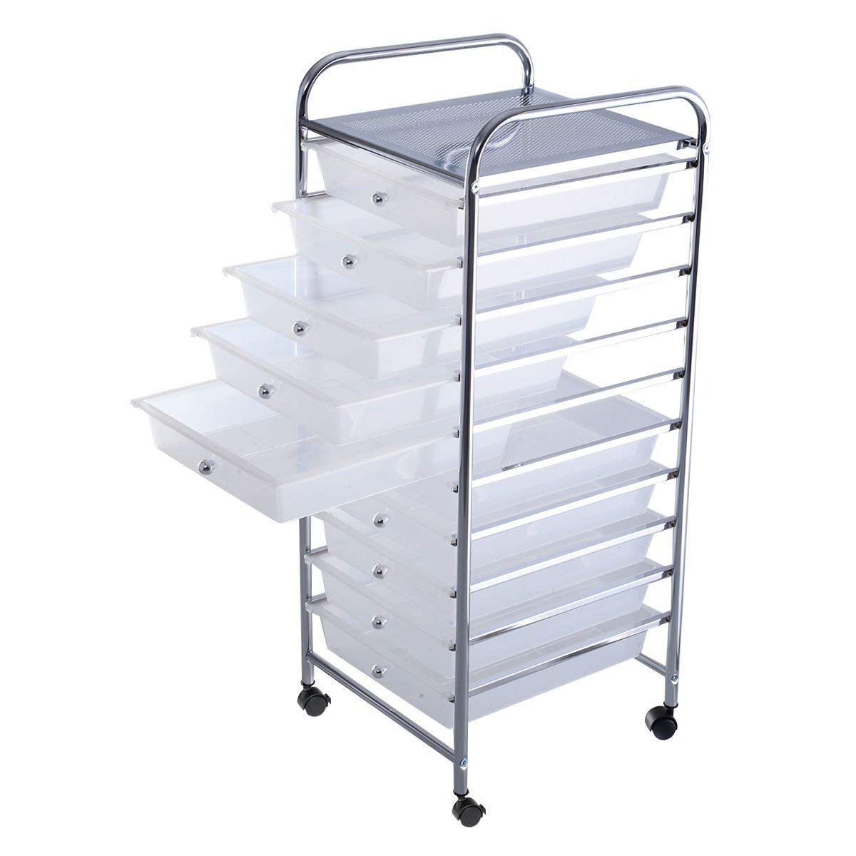 10 Drawer Rolling Storage Cart D2325