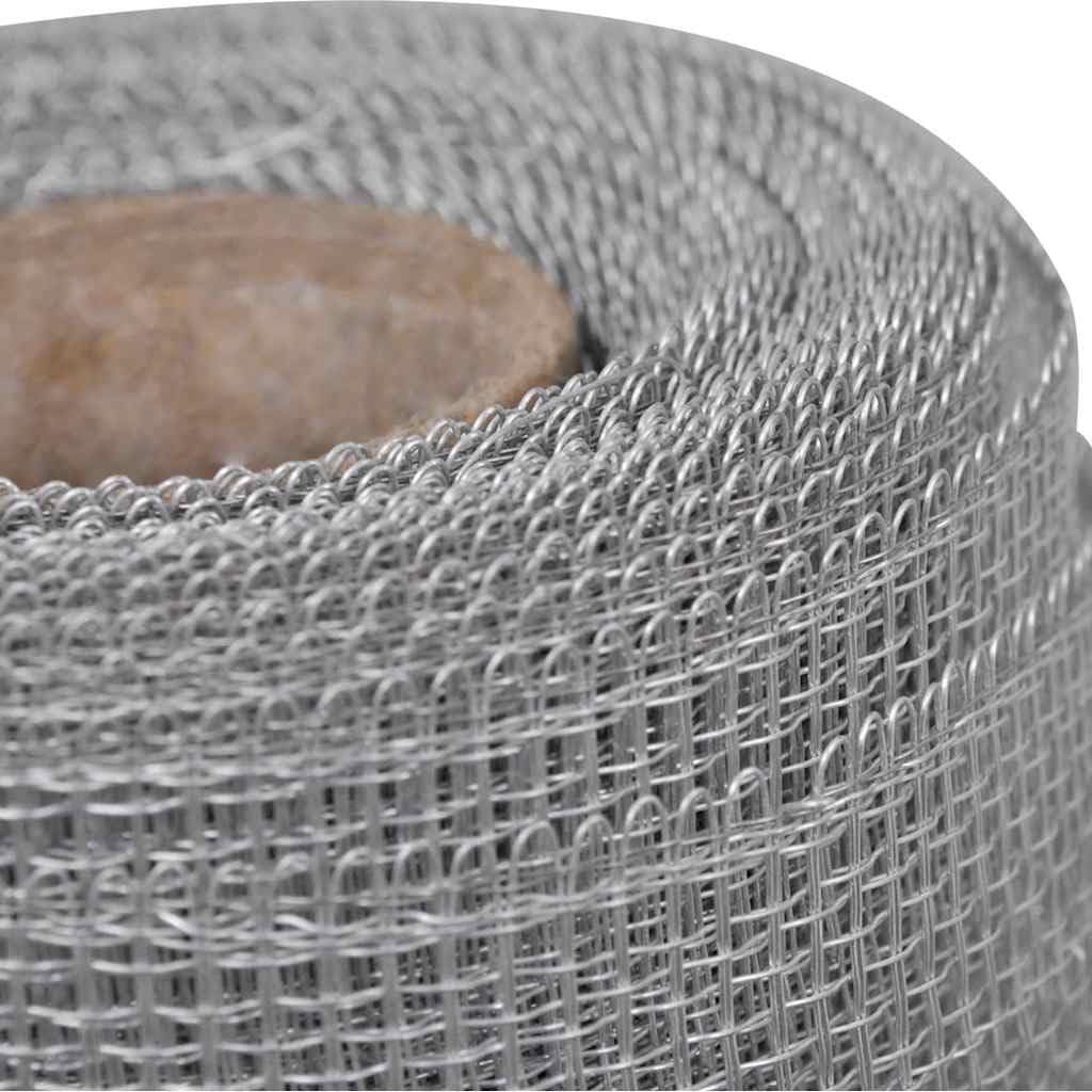 Aluminum Mesh Screen 39.4x196.9 in Silver V542