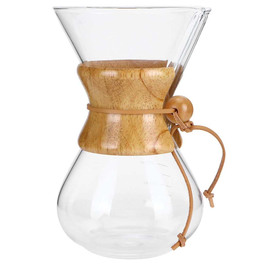 High Temp Glass Coffee Drip Pot with Reusable Filter 600ml Q5696