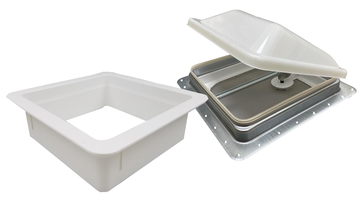 White RV Roof Vent V34635