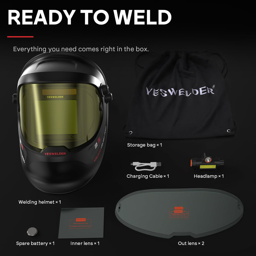 Auto Darkening Welding Helmet with LED F78288