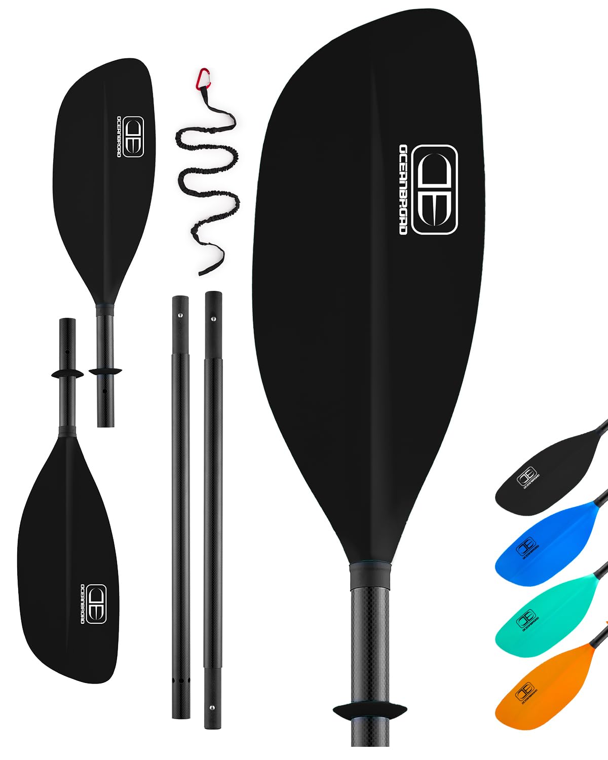 4 Pieces Carbon Fiber Kayak Paddle B851