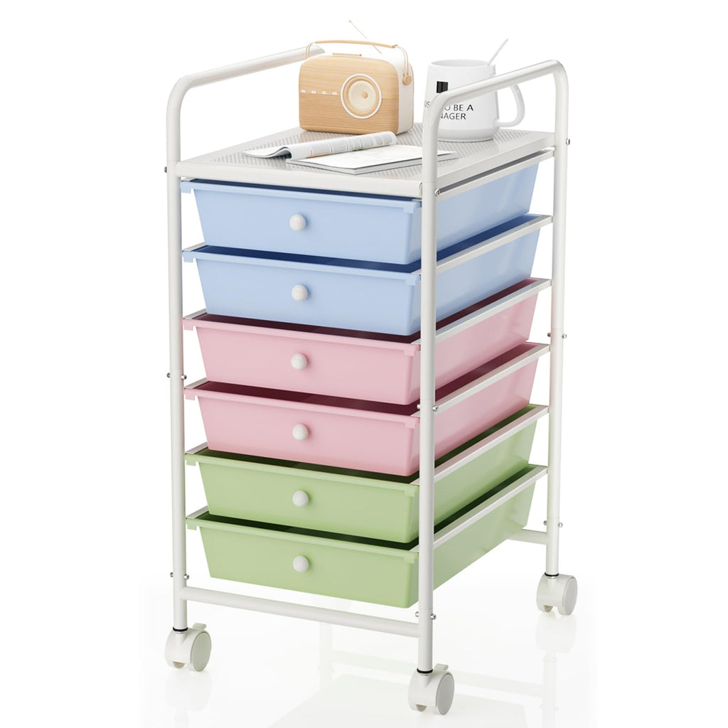 6-Tier Rolling Utility Cart with 6 Drawers S604628