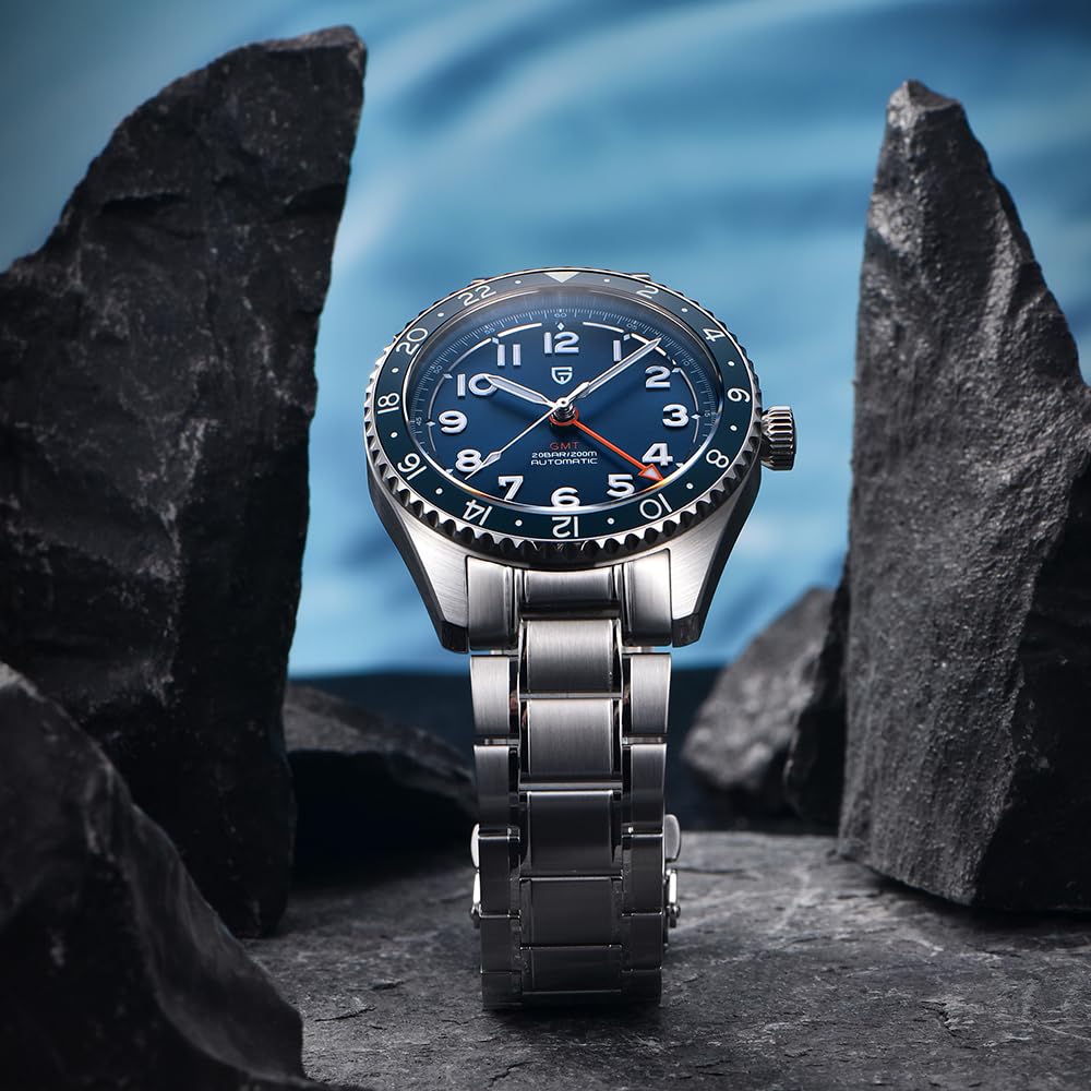 Automatic Mechanical GMT 40mm Sapphire Glass 316L Stainless Steel Waterproof Diver Wrist Watch T753575