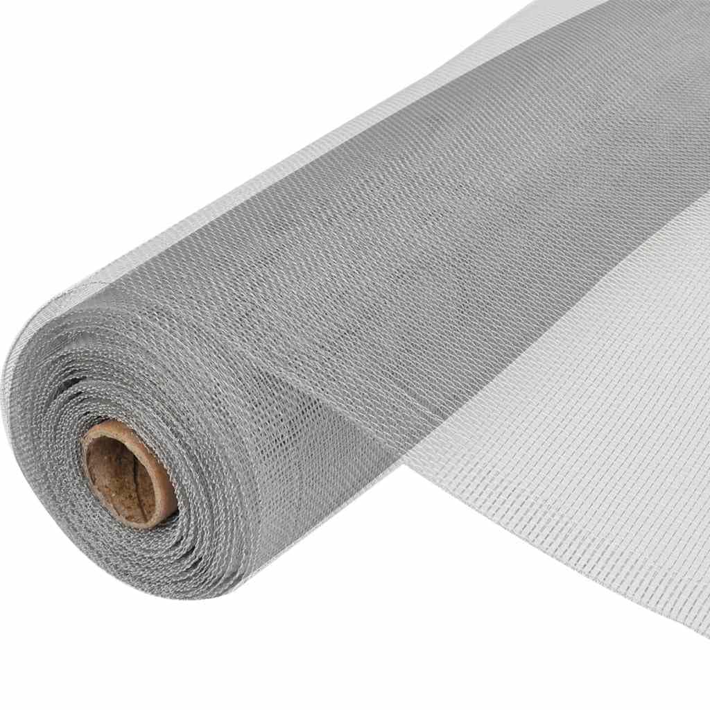 Aluminum Mesh Screen 39.4x196.9 in Silver V542