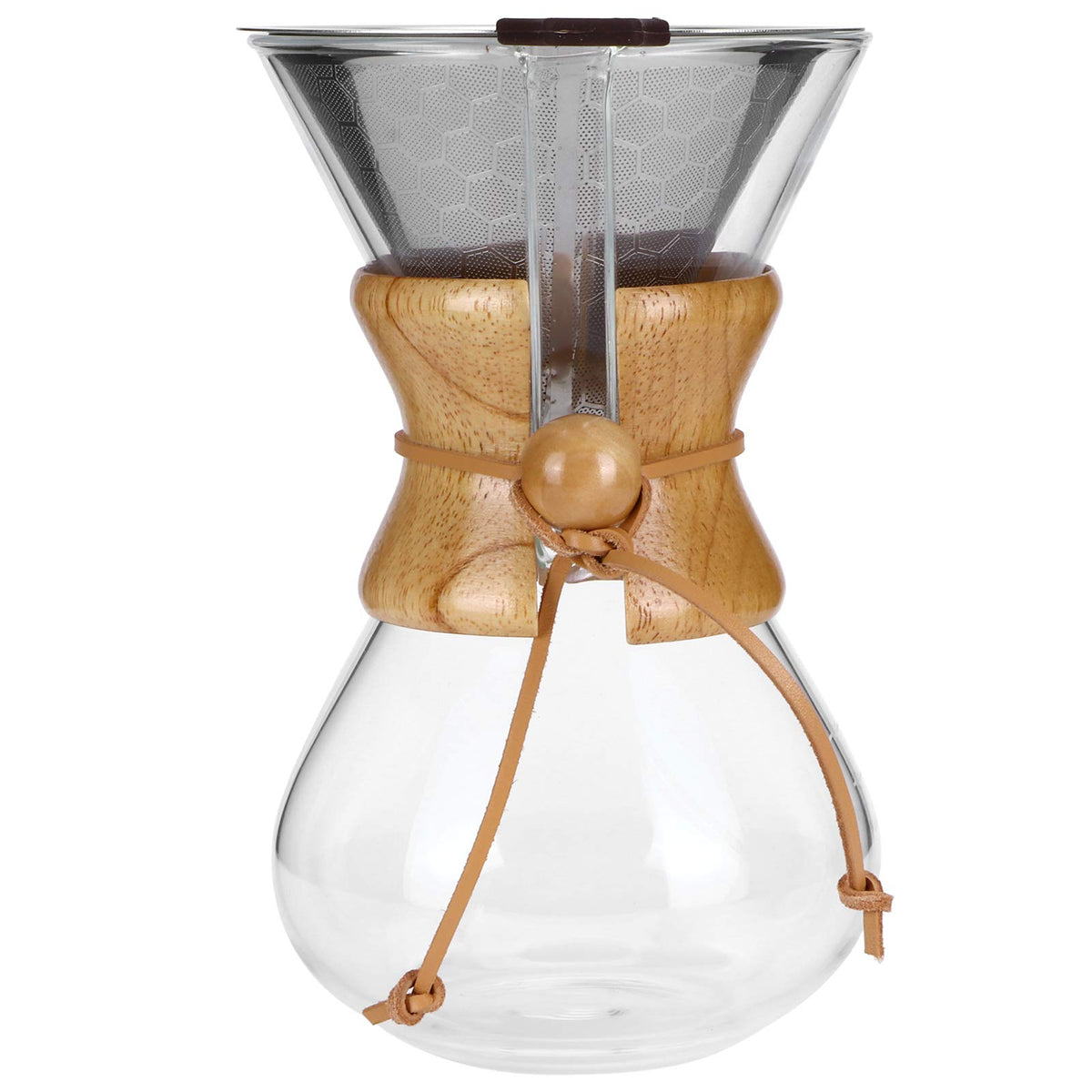 High Temp Glass Coffee Drip Pot with Reusable Filter 600ml Q5696
