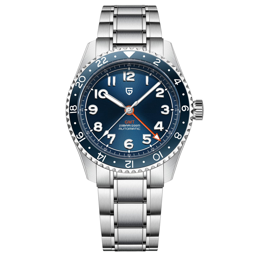 Automatic Mechanical GMT 40mm Sapphire Glass 316L Stainless Steel Waterproof Diver Wrist Watch T753575