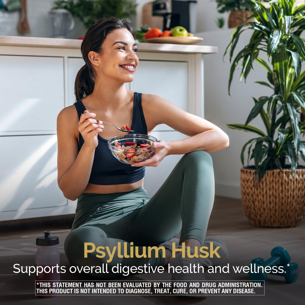 Psyllium Husk 500 mg Capsules 200 Count E84505