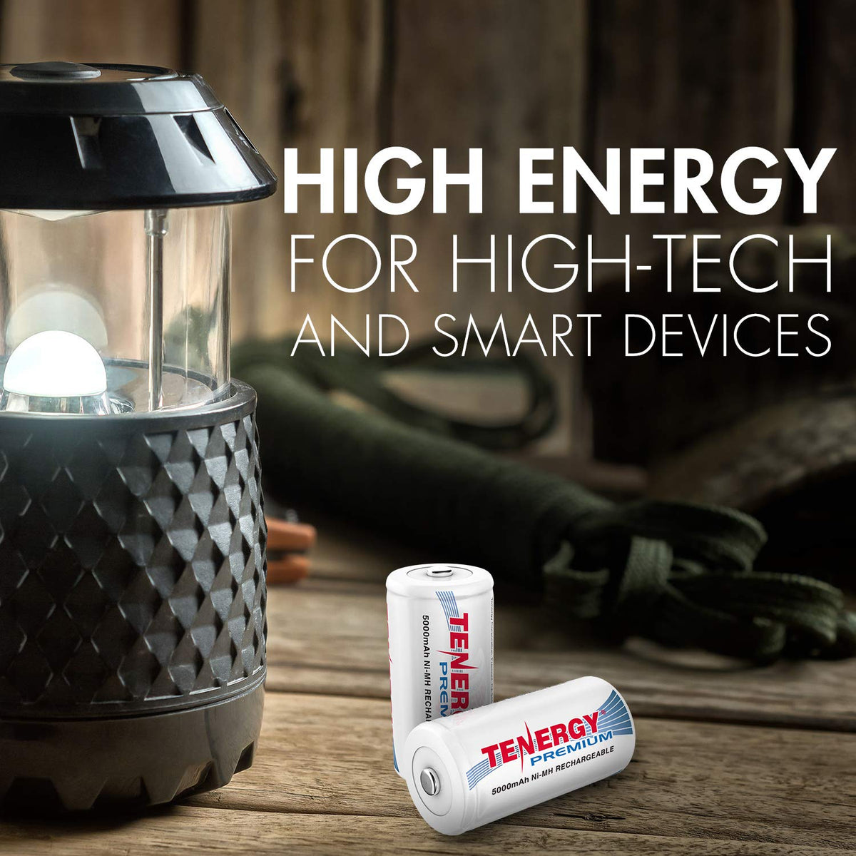 Rechargeable C Batteries and LCD Smart Battery Charger, 4 Pack Z7768