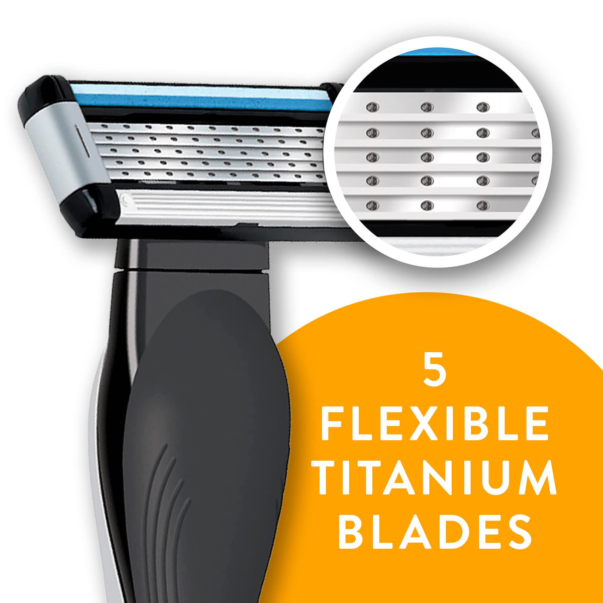 5 Flexible Blade Unisex Razor Refills 4-Count W444398