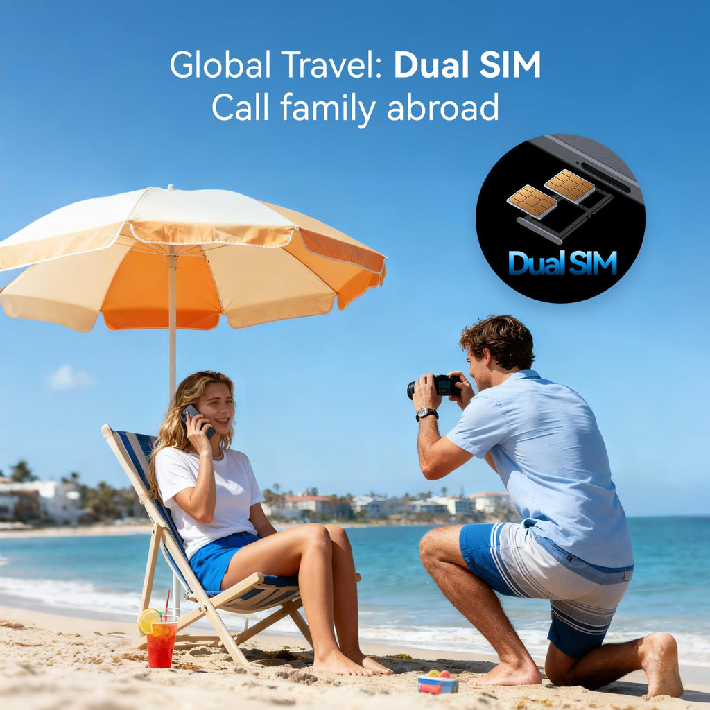 Ultra-Light 6.75" Big Screen 4G+64GB 13MP Dual Camera 4900mAh Android 14 Dual SIM Smartphone V83365