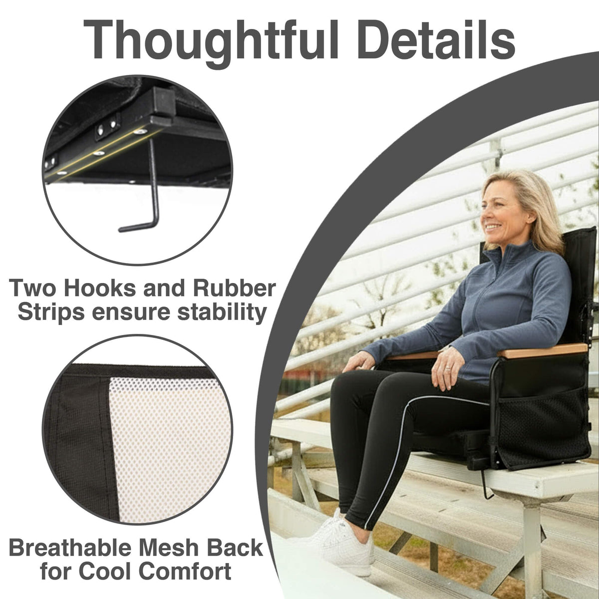 High Back Stadium Seats with Back Support D778676