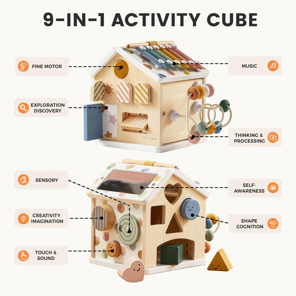 Wooden Activity Cube T765055