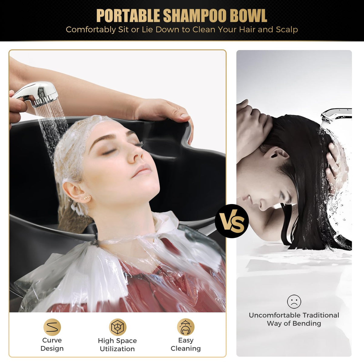 Portable Shampoo Bowl Unit with 2 Bucket Z472105