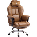 Big and Tall Gaming Chair with Footrest Brown F997