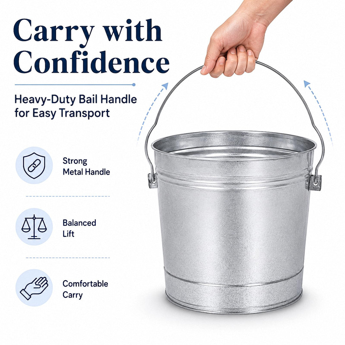 Galvanized Steel Airtight Storage Jar with Locking Lid V433