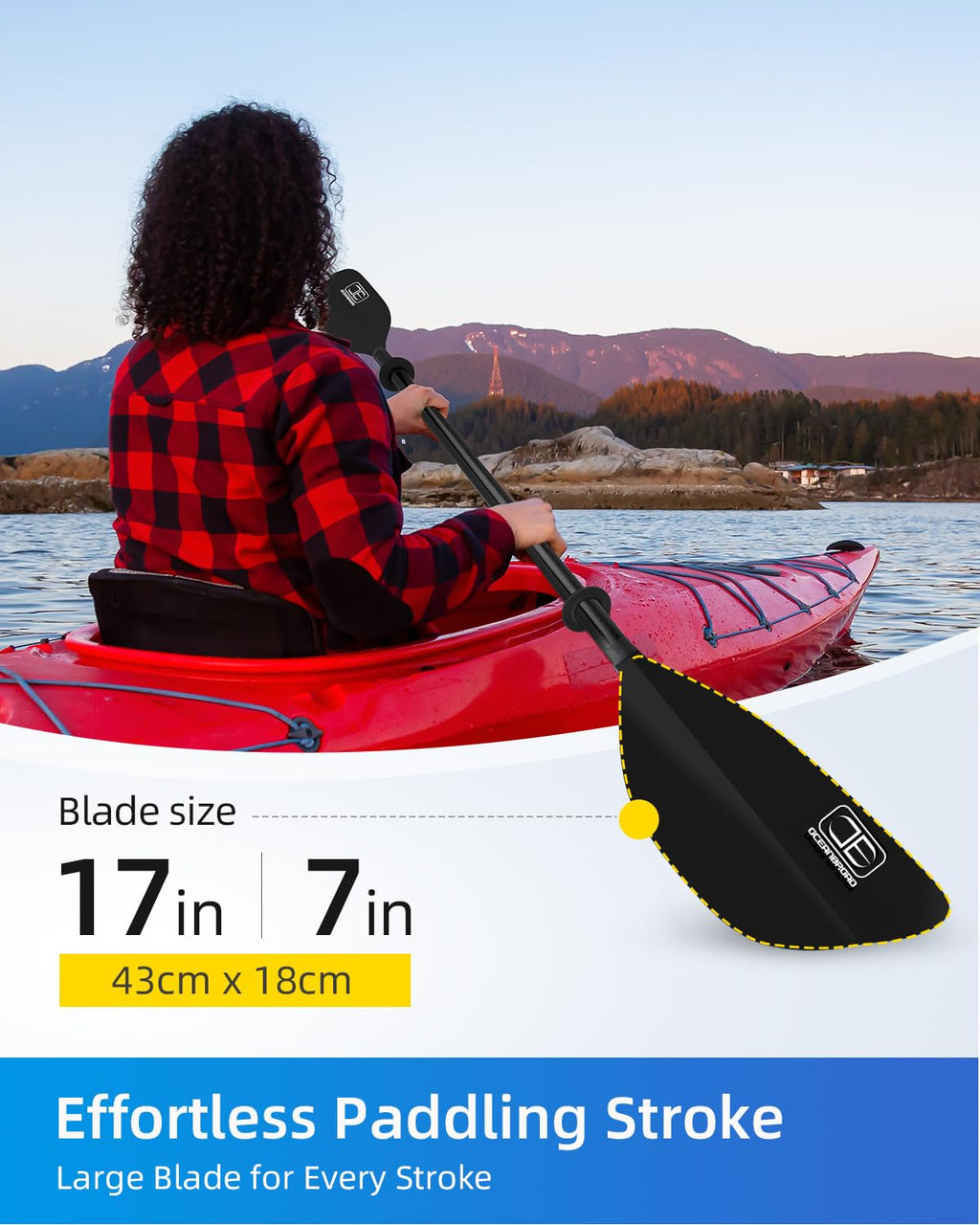 4 Pieces Carbon Fiber Kayak Paddle B851