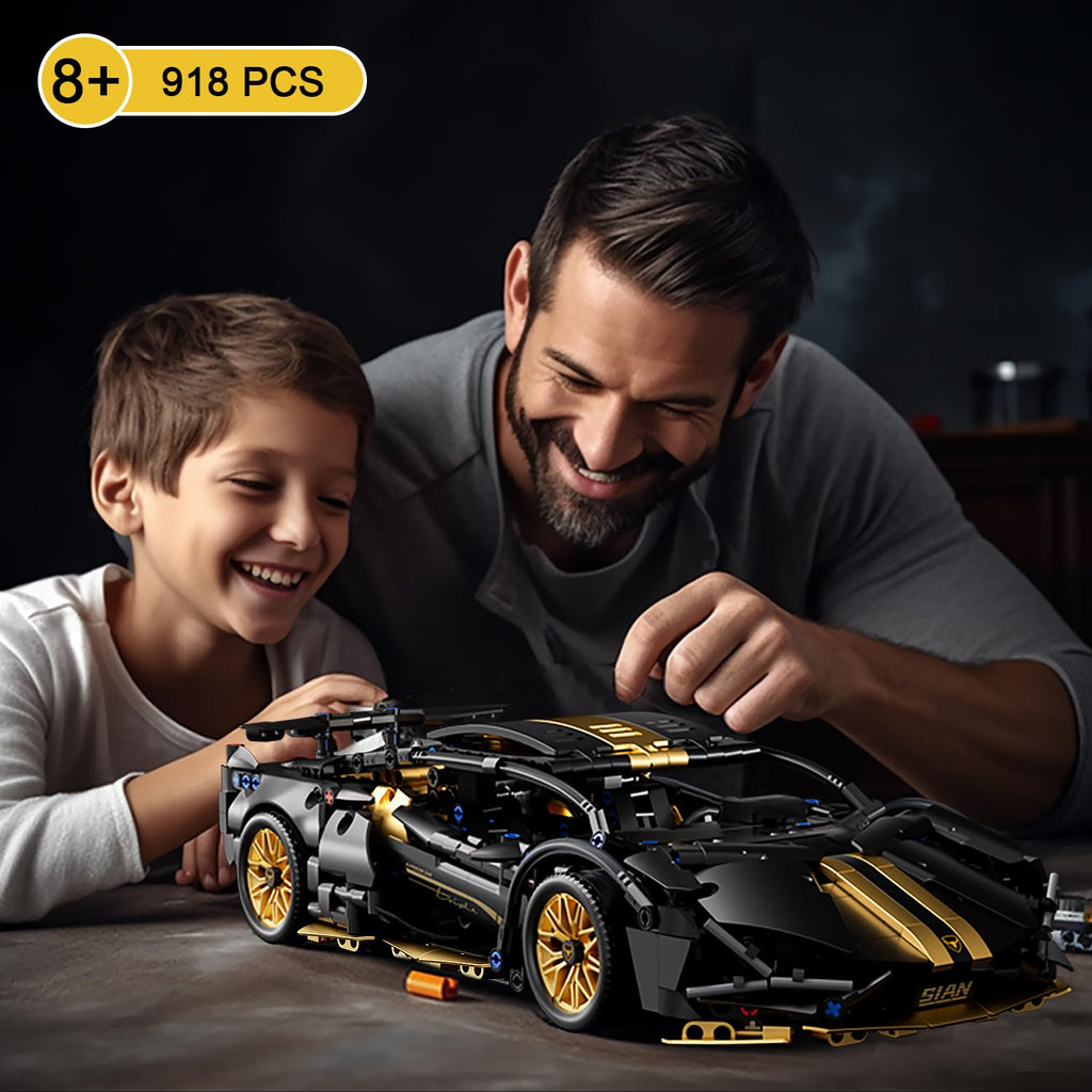 1:14 Building Block Car Set with LED V6470