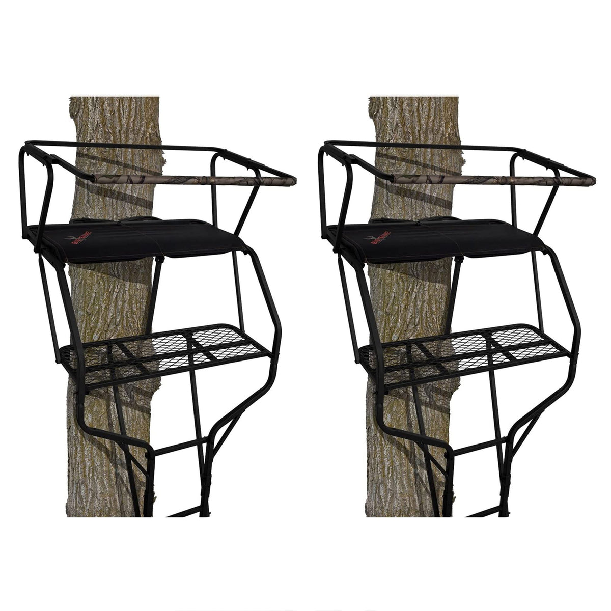 2 Person 18 Foot Tall Portable Hunting Tree Ladder Stand (2 Pack) D869