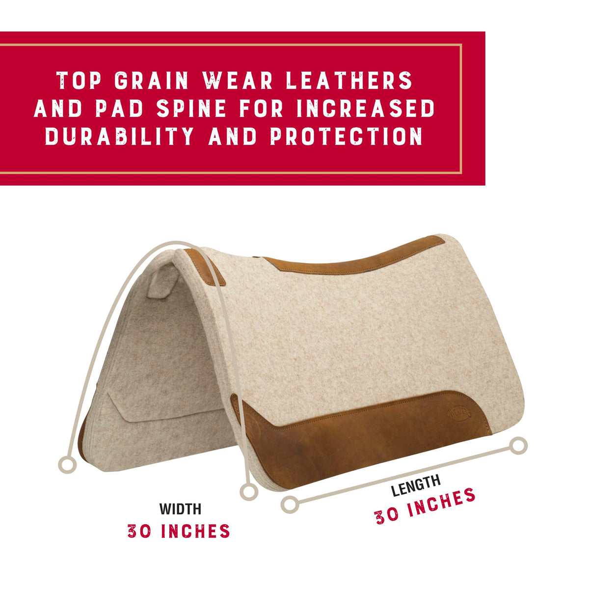Wool Blend Felt Western Saddle Pad 30" x 30" E995712