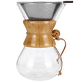 High Temp Glass Coffee Drip Pot with Reusable Filter 600ml Q5696