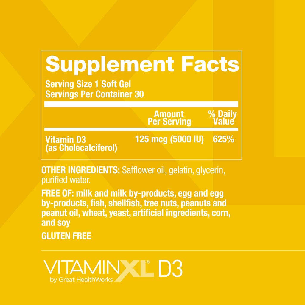 60 Soft Gels & Vitamin D3 5000 IU 30 Count L633
