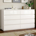 White 8 Drawer Wood Dresser Y14173